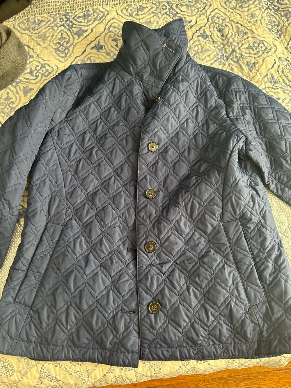Women’s quilted button up coat